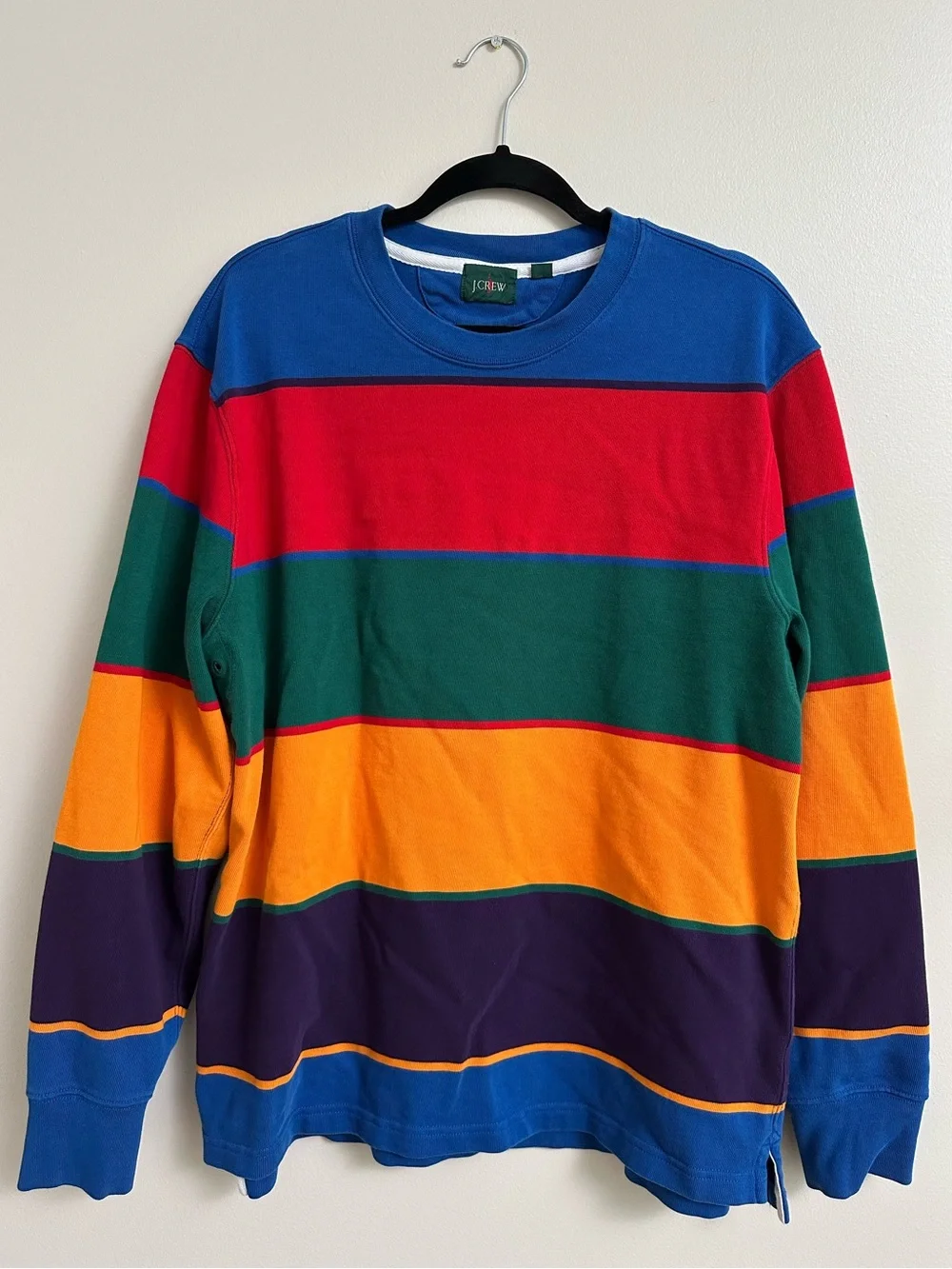 J. Crew Oarsman Rugby Striped Long Sleeve Elbow Patch
